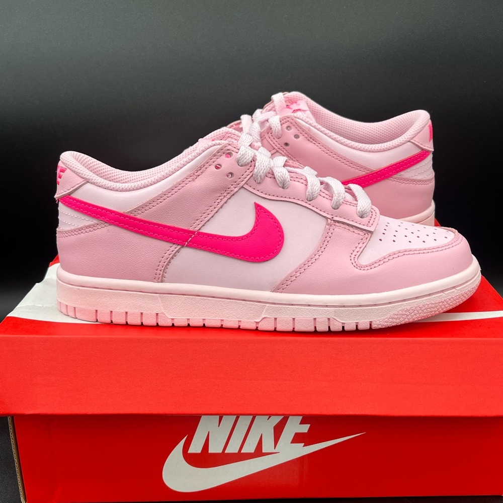 Nike Dunk Low Triple Pink 5.5Y 7W NEW
